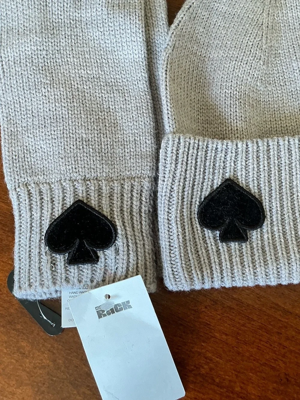 Kate Spade Flocked Spade Gloves and Hat